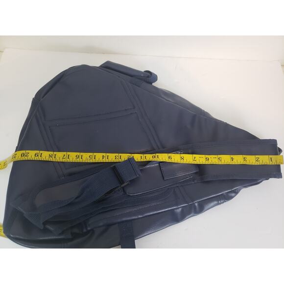 (JL) Vintage US Navy Backpack Sigle Strap Sling Embroidered Blue Travel - Picture 7 of 7